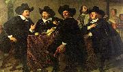 Bartholomeus van der Helst Four aldermen of the Kloveniersdoelen in Amsterdam oil painting on canvas